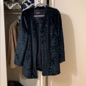Sam Edelman Faux Fur Blue Coat